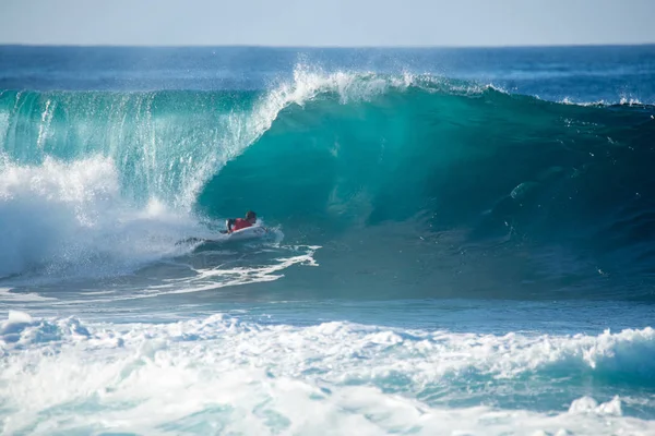 Lanzarote Novembro 2018 Surfista Grande Onda Competição Quemao Class Lanzarote — Fotografia de Stock