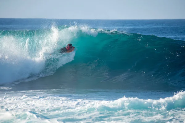 Lanzarote Novembro 2018 Surfista Grande Onda Competição Quemao Class Lanzarote — Fotografia de Stock