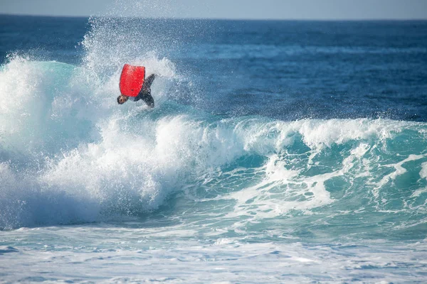 Lanzjalá Noviembre 2018 Surfista Gran Ola Competición Quemao Class Lanze —  Fotos de Stock