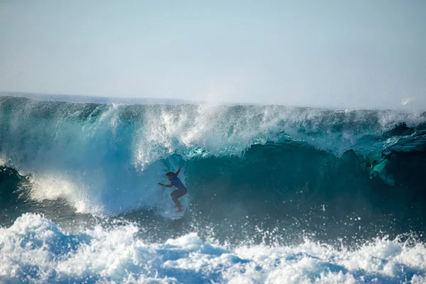 Lanzarote Novembro 2018 Surfista Grande Onda Competição Quemao Class Lanzarote — Fotografia de Stock