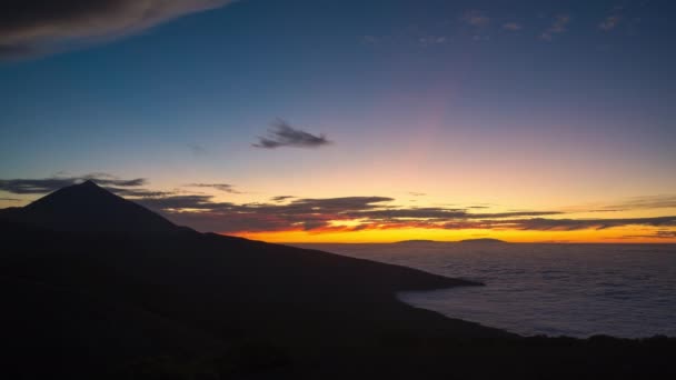 Mt. Teide op Tenerife, Canarische Eilanden, Spanje — Stockvideo