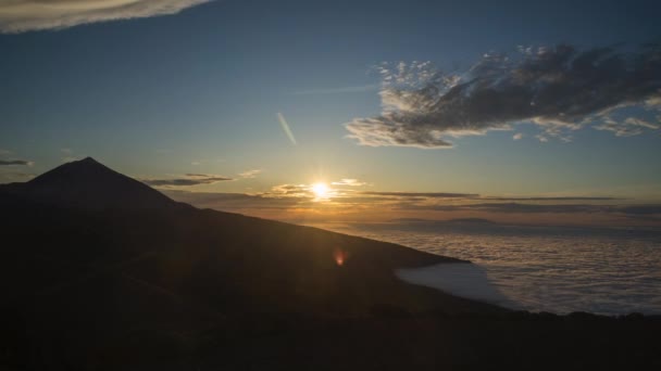 A Mt. Teide on Tenerife, Kanári-szigetek, Spanyolország — Stock videók