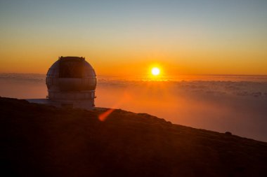 Roque De Los Muchachos, La Palma 'dan Gözlemevi Manzarası
