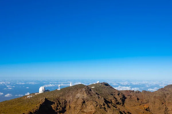 Vista de Observatórios de cima de Roque De Los Muchachos, La Palma — Fotografia de Stock