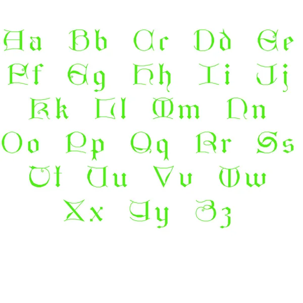 Изолированный Зеленый Трехмерный Хабет Белом Фоне Алфавит Зеленые Буквы Белом — стоковое фото