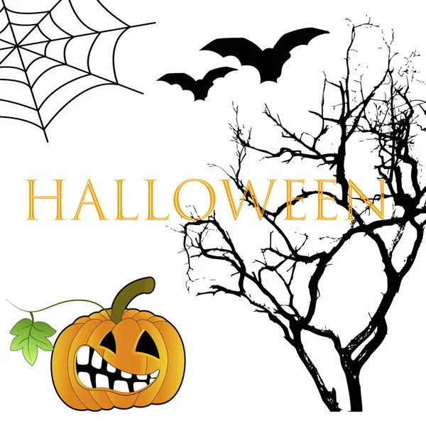 Halloween Hintergrund Postkarte Und Poster — Stockfoto