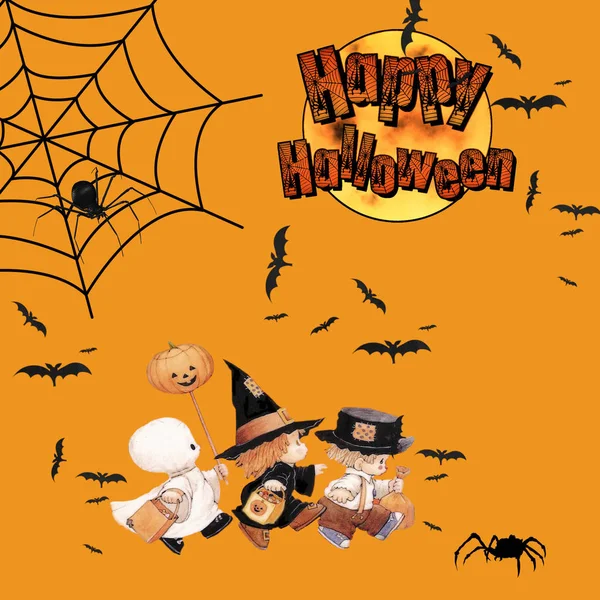 Halloween Hintergrund Postkarte Und Poster — Stockfoto