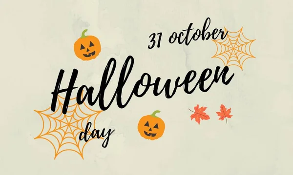 Σκιτσαρισμένα Γράμματα Οκτωβρίου Halloween Ημέρα Υφή Φόντο Αποκριάτικη Τυπογραφία Πρότυπο — Διανυσματικό Αρχείο