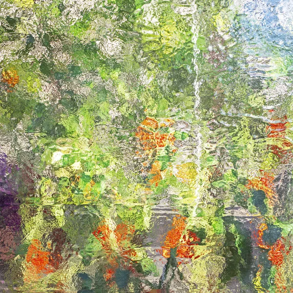 Vitray soyut. Sera sebze yansıma penceresinde.