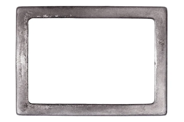 Metal frame with room for text on white background — Stock Photo, Image