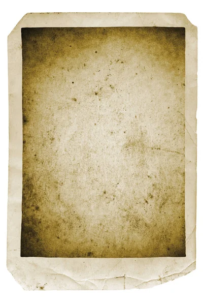 Винтажное пустое старое черно-белое фото на белом фоне . — стоковое фото