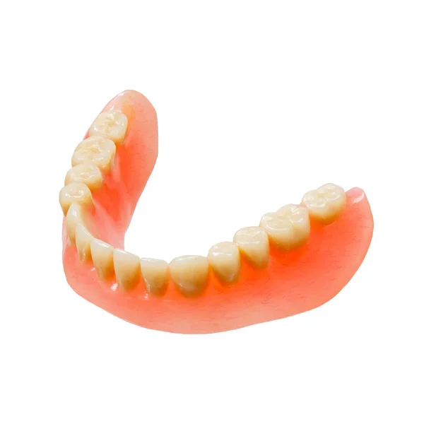 Vuile oude verweerde dental plaat geïsoleerd op witte achtergrond. — Stockfoto