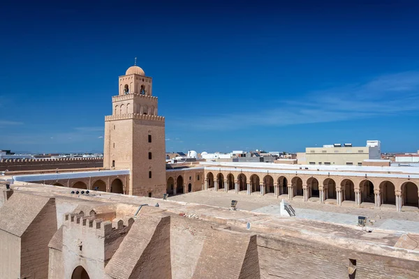 Blick Auf Die Beeindruckende Große Moschee Von Kairouan Tunesien — Stockfoto