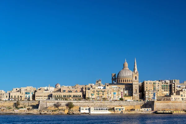 Vista Paisagem Urbana Histórica Bela Valletta Malta — Fotografia de Stock