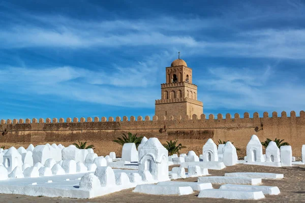 Cementerio Gran Mezquita Histórica Ciudad Kairouan Túnez —  Fotos de Stock