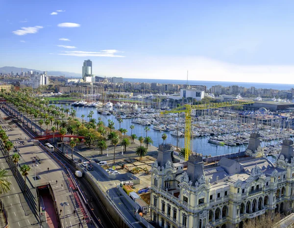 Barselona Limanda Avenue Görünümünü — Stok fotoğraf