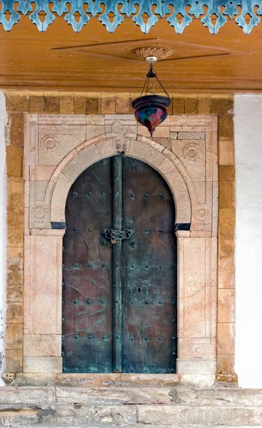 Decoração Colorida Bonita Fachada Casa Sidi Bou Said Tunísia — Fotografia de Stock