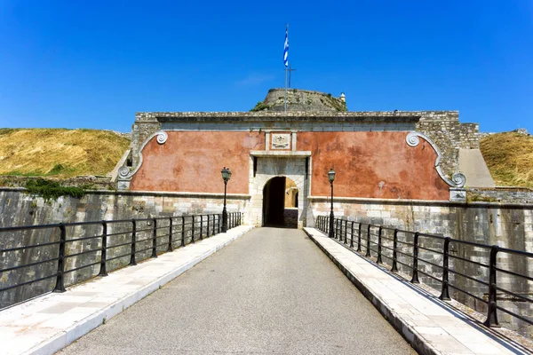 Entrada Antiga Fortaleza Corfu Grécia — Fotografia de Stock