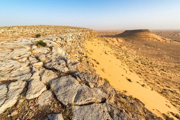 Landscape Mesa Sahara Desert Southern Tunisia — Stock Photo, Image