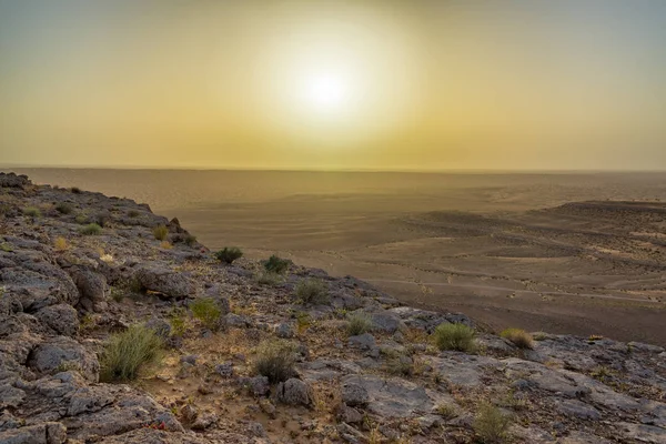 Sent Eftermiddagen Saharaöknen Södra Tunisien — Stockfoto