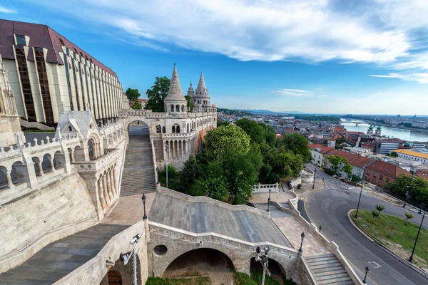 Veduta Panoramica Budapest Ungheria Bastione Dei Pescatori — Foto Stock