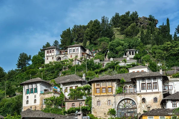 Case Storiche Ottomane Una Collina Gjirokaster Albania — Foto Stock