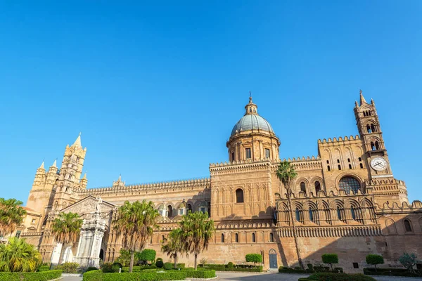 Blick Auf Die Prachtvolle Kathedrale Palermo Italien — Stockfoto