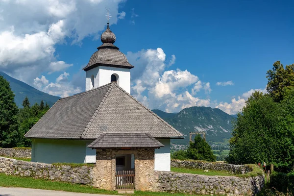 Chiesa Santa Caterina Nella Campagna Vicino Bled Slovenia — Foto Stock