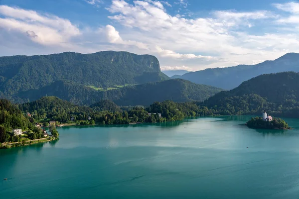 Landscape View Stunning Lake Bled Slovenia Royalty Free Stock Images