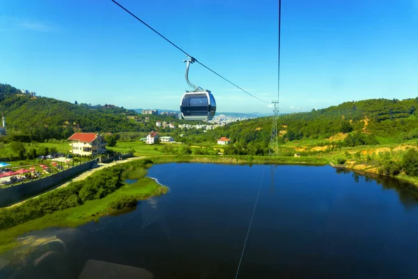 Paisagem Dos Arredores Tirana Partir Teleférico Dajti Express — Fotografia de Stock