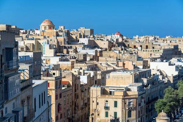 Vista Panorâmica Bela Histórica Valletta Malta — Fotografia de Stock