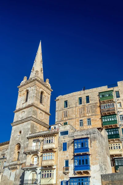 Vista Vertical Paul Anglican Pro Cathedral Valletta Malta —  Fotos de Stock