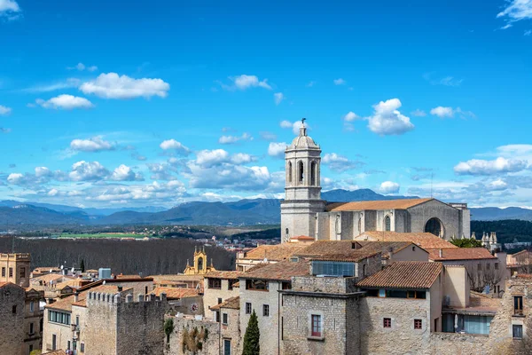 Όμορφο καθεδρικό ναό της Girona, Ισπανία — Φωτογραφία Αρχείου