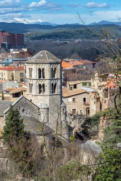 Historisk kloster i Girona, Spanien - Stock-foto