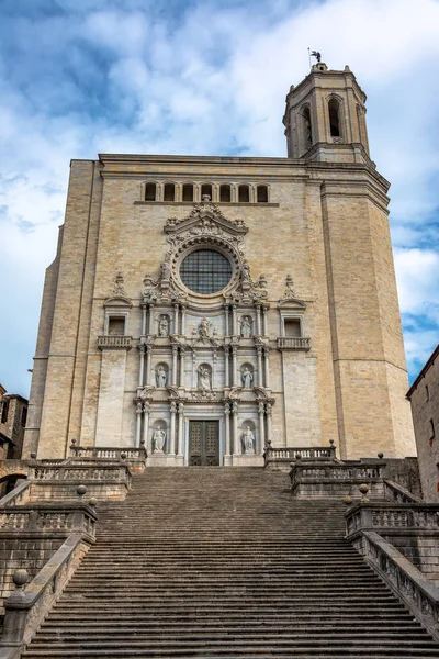 Catedral de Girona Vista vertical — Foto de Stock