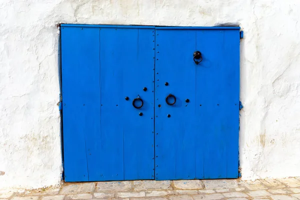 Porta Azul em Sidi Bou Said, Tunísia — Fotografia de Stock