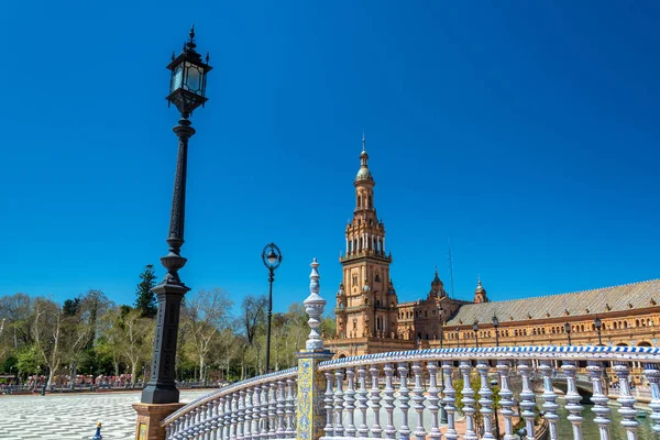 Bela Plaza de Espana em Sevilha, Espanha — Fotografia de Stock