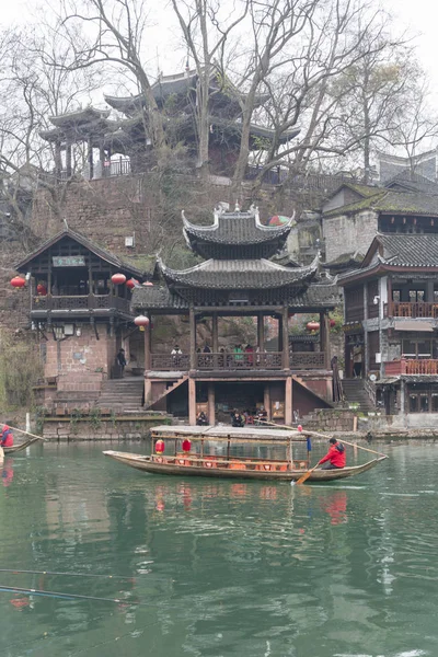 Fenghuang Hunan China Diciembre 2018 Vista Desde Orilla Del Río — Foto de Stock