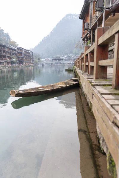 Fenghuang Hunan China Diciembre 2018 Vista Desde Orilla Del Río — Foto de Stock