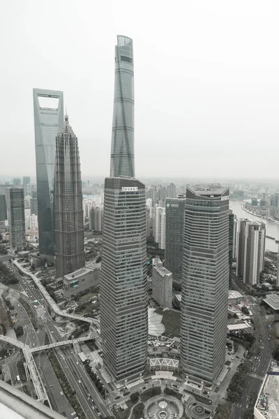 Vista Aérea Del Paisaje Arquitectónico Urbano Shanghai China —  Fotos de Stock