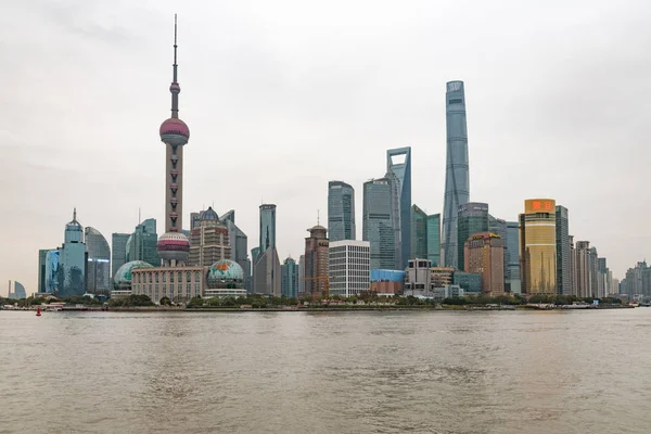 Paisaje Arquitectónico Urbano Shanghai Desde Río China —  Fotos de Stock