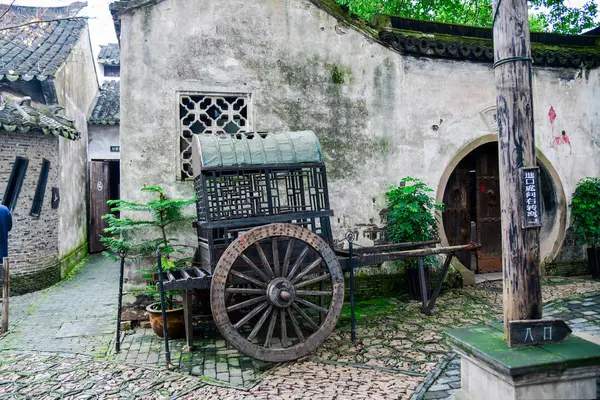 Zhouzhuang Jiangsu China December 2018 Old Traditional Cart Zhouzhuang Town — 图库照片