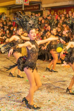 insanlar celebra için vinaros, sokaklarında kostümleri giyinme