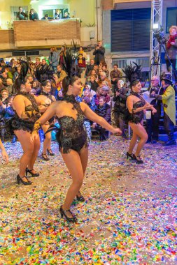 insanlar celebra için vinaros, sokaklarında kostümleri giyinme