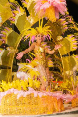 Karnaval kutlamak için insanlar vinaros, sokaklarında kostümleri giyinme