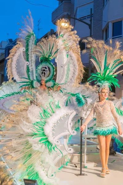 Ünnepelje a karnevált az öltözködés jelmezek vinaros utcáin embereket — Stock Fotó