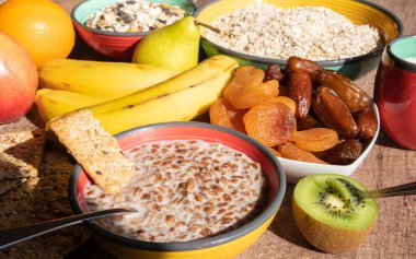 sağlıklı kahvaltı malzemeler