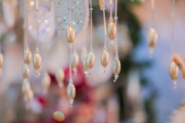 Noel arka plan boncuk ile. Yeni yıl şirin doku.