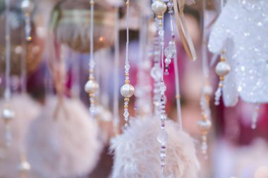 Noel arka plan boncuk ile. Yeni yıl şirin doku.