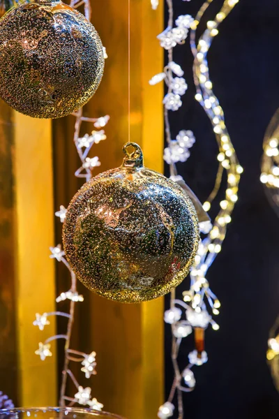 Χριστουγεννιάτικη Διακόσμηση Μπάλες Δέντρου Χρυσό Νέο Έτος — Φωτογραφία Αρχείου